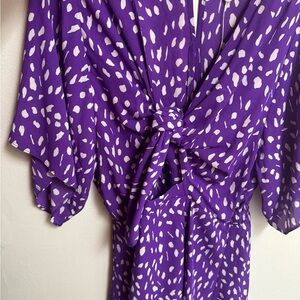 Purple gameday tie front romper